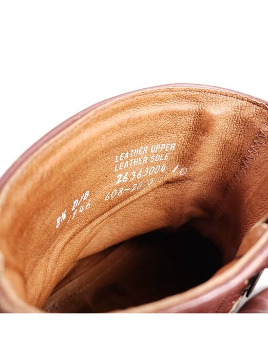 Vintage Mens Size 8.5 D/B Brown Leather Ankle Boots With Side Zippers main image 6